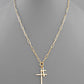 Crystal Pave Cross Necklace