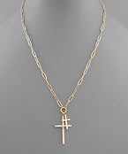 Crystal Pave Cross Necklace