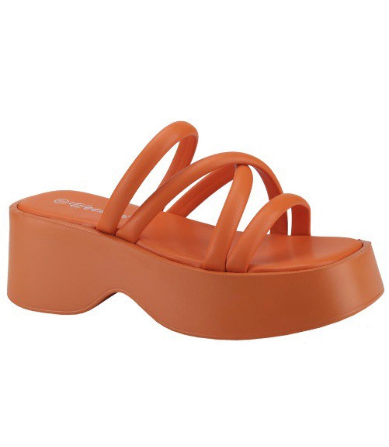 Platform Orange Sandals