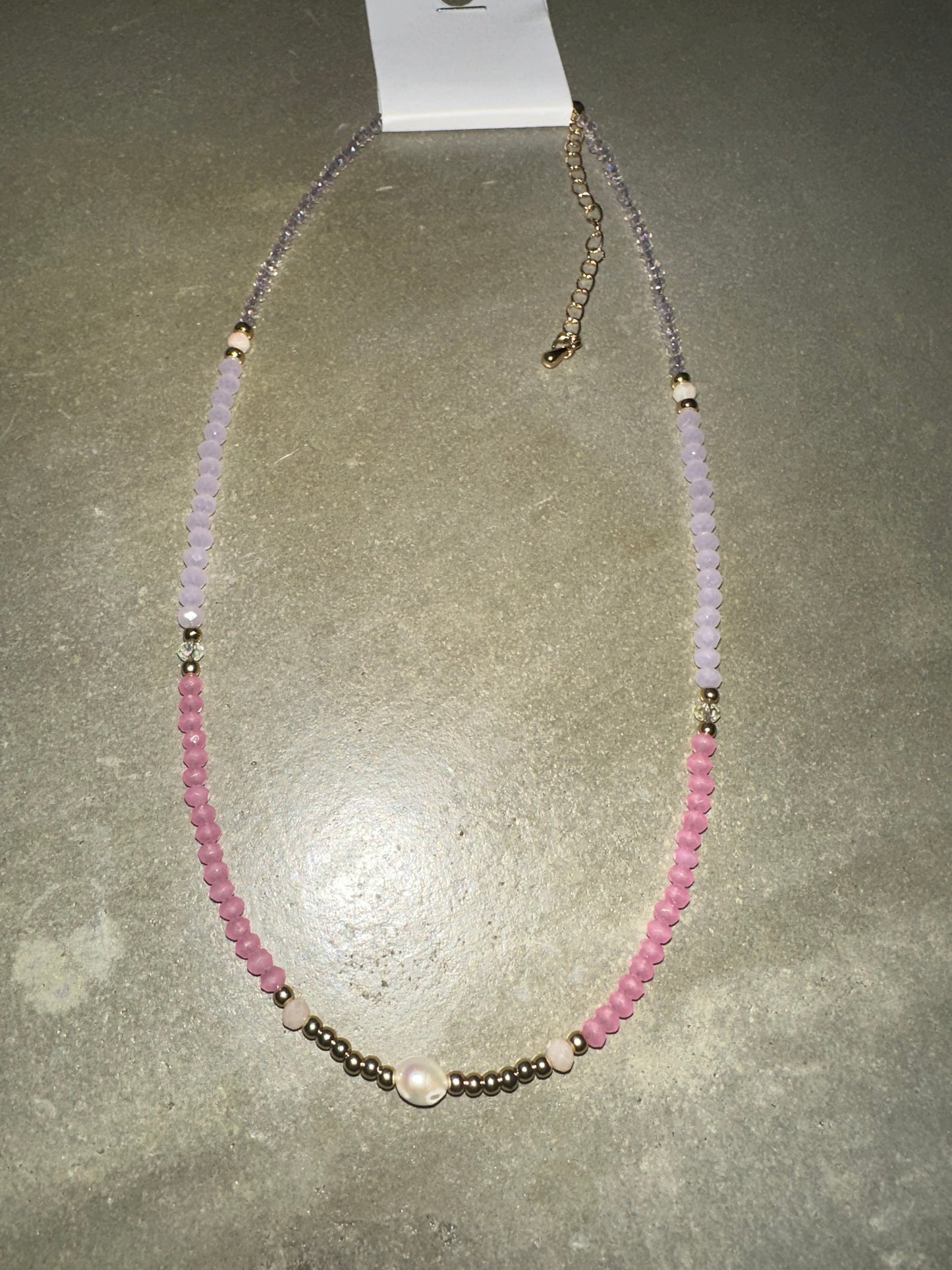 Pink Pearl Ball Necklace