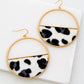Half Circle Animal Print Earrings