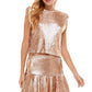 Sequin Champagne Padded Top