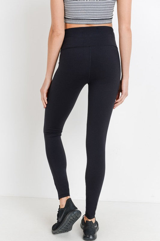 High-waisted Solid Leggings