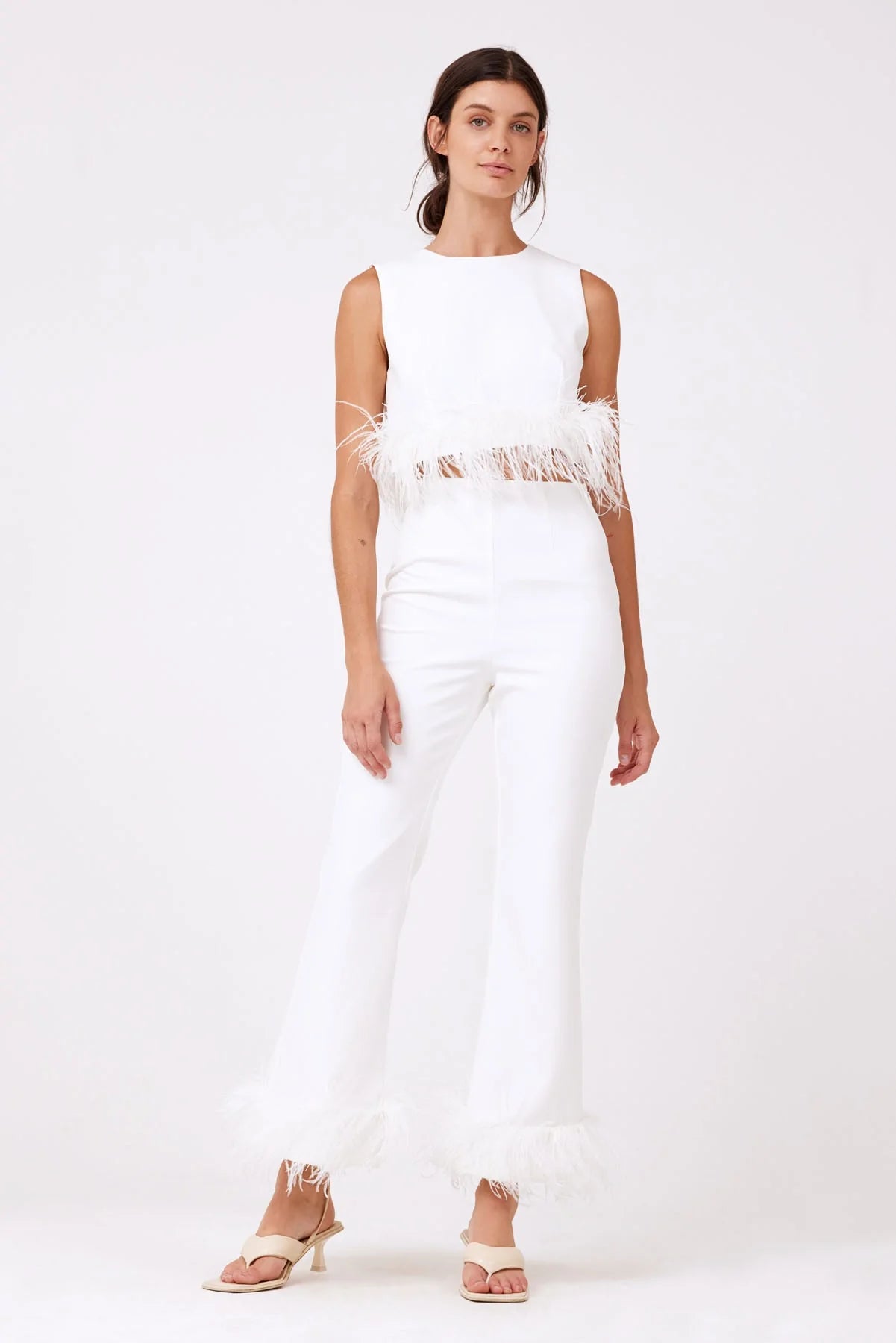 Feather Trim Pant