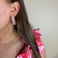 Pink Shell Chip Hoops
