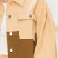 Color Block Cropped Jacket