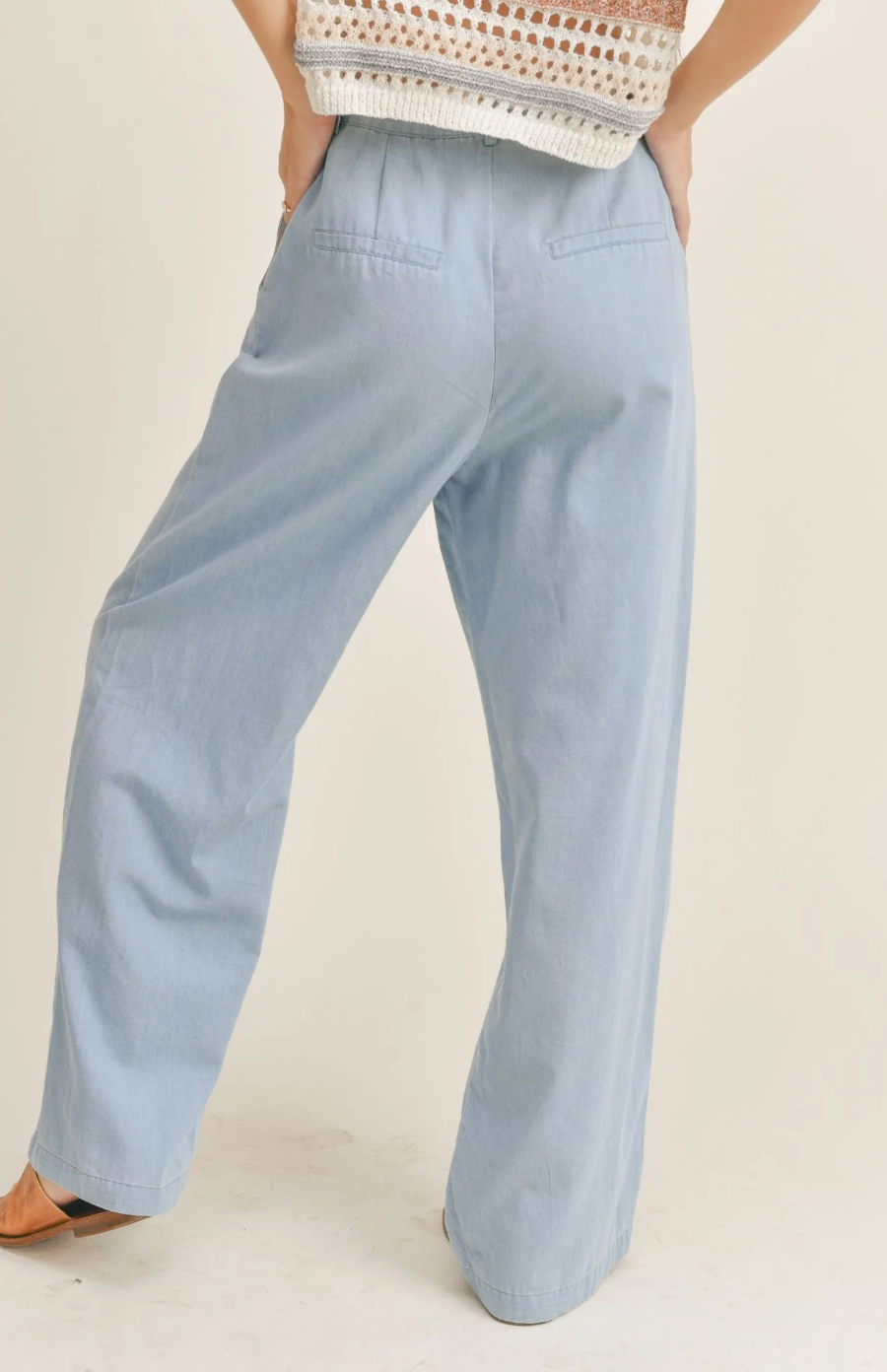 Vintage Blues Pleated Pants