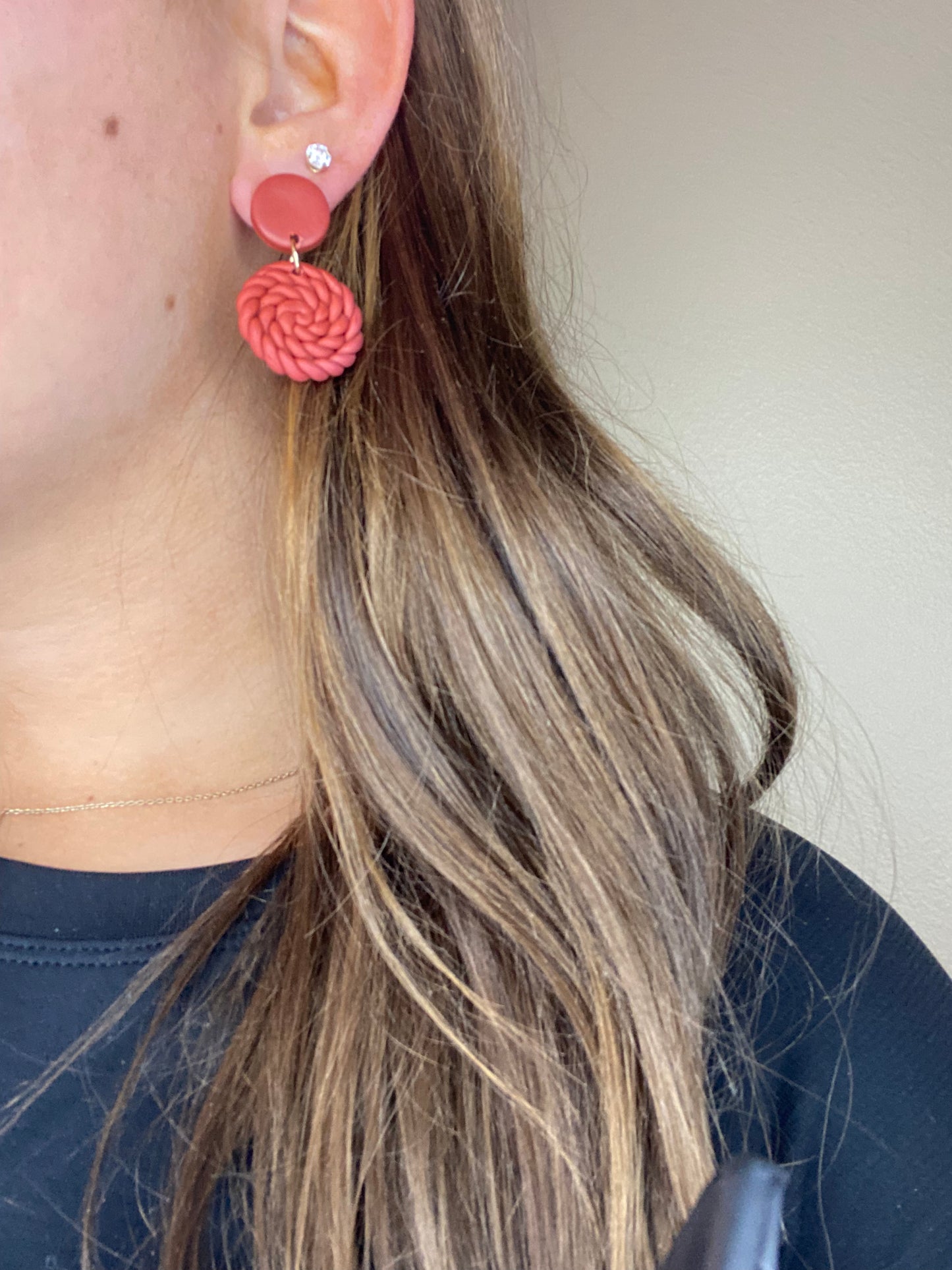 Knitted Clay Earrings