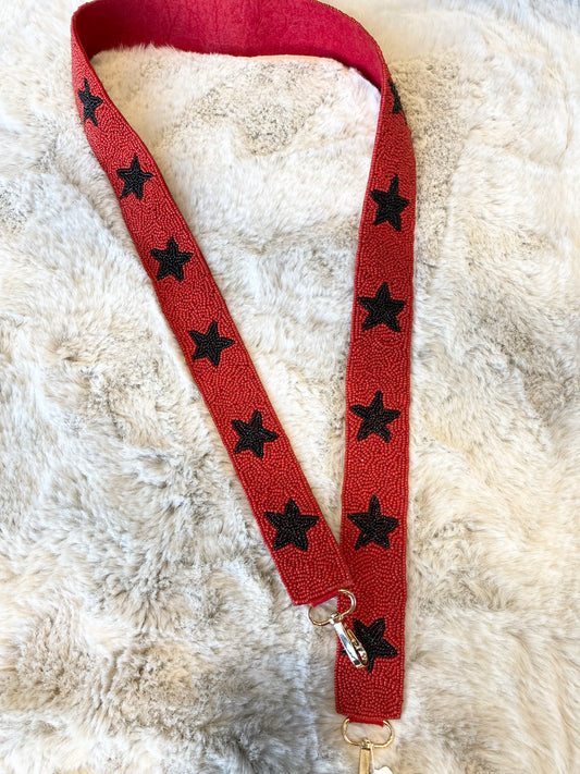 star beaded bag strap