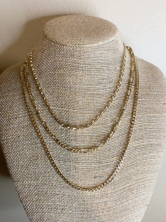 3 chain layered necklace
